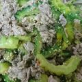 まるごとチョコ's cooksnap of when they made 牛肉とゴーヤの塩麹胡麻炒め♪.