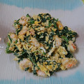 とみぃ11's cooksnap of when they made プリプリ海老とほうれん草と卵の中華風炒め.