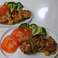 ラク太郎's cooksnap of when they made ワタも種も食べる、ゴーヤのカレー味ピカタ.