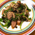 レオン犬's cooksnap of when they made ピーマン ウインナー しめじの和風炒め.