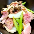 yoyoよーよー's cooksnap of when they made 長芋しめじアスパラベーコン麺つゆバター焼.