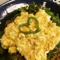 こやん星's cooksnap of when they made ピーマンと挽き肉炒め・オムレツ風。.
