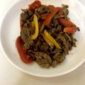 MAーくん★'s cooksnap of when they made 牛肉.パプリカ.しめじの簡単炒め.