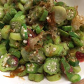 ポメちょん's cooksnap of when they made オクラと梅干しのさっぱり和え☆.