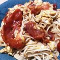 クックZBW05K☆'s cooksnap of when they made 麺つゆで♪トマトと卵のそうめんチャンプル.