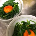 ルぴあ's cooksnap of when they made 超簡単！ニラのおひたし卵黄の醤油漬けで.