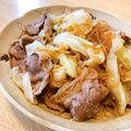 こはる・▽・'s cooksnap of when they made 豚肉とキャベツと白滝の炒め物.