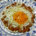 よよっち♪'s cooksnap of when they made ◉刻みソーセージの目玉焼き◉トースト.