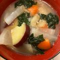 きゃろぽて's cooksnap of when they made 【学校給食】いもジェンヌのみそ汁.