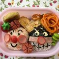 めぐらいおん♡'s cooksnap of when they made アンパンマン♡バイキンマン仲良しキャラ弁.