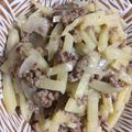 手抜きクック's cooksnap of when they made ひき肉とじゃがいも玉ねぎのチーズ炒め.