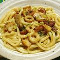 チャコ＆ミミ's cooksnap of when they made 甘っ辛☆ちくわうどん.