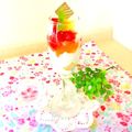 hikarin♪'s cooksnap of when they made ヨーグルト♡カステラでフルーツパフェ風.
