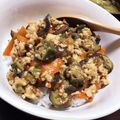 ✩ままま✩'s cooksnap of when they made ナスと挽き肉で♪甘辛味噌丼.
