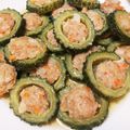 minecochan's cooksnap of when they made ゴーヤの肉詰め〜蒸し煮〜.