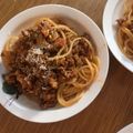 irururu's cooksnap of when they made トマトジュースで簡単★ミートソース.