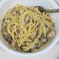 2ri's cooksnap of when they made ものぐさレシピ☆さば缶とめんつゆパスタ.