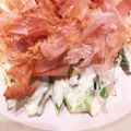 はに333's cooksnap of when they made オクラのおかかチーズソース♪.