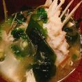 ♡雪見大福♡'s cooksnap of when they made ヒラメのアラ汁（生わかめと生姜）.