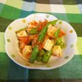 龍青空ママ's cooksnap of when they made アスパラとチーズのキムチあえ♪.