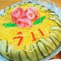 おすみさん's cooksnap of when they made 誕生日やひな祭りに♪ちらし寿司ケーキ.