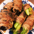 nyaaagomi's cooksnap of when they made ナスとアスパラの豚肉巻き.