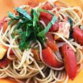 しずずずずず's cooksnap of when they made トマトと大葉の簡単パスタ.