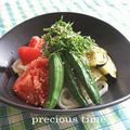 ありす2000's cooksnap of when they made 夏野菜の冷やしかけうどん.