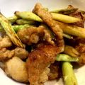 たや☆'s cooksnap of when they made アスパラとカリカリ鶏皮の甘辛炒め.