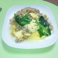 ゆきんこ（＾＾）'s cooksnap of when they made 小松菜あんかけチャーハン.