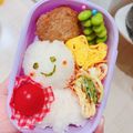azs2810's cooksnap of when they made キャラ弁☆てるてる坊主にかわいいリボン.