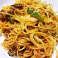macha☆mama's cooksnap of when they made 水漬けパスタの糸引くナポリタン.