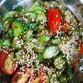 ちぃあさん's cooksnap of when they made あかもくとキュウリとトマトの酢の物.
