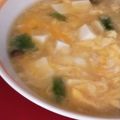 ねこのガストン's cooksnap of when they made 余り物で！レタスと豆腐のかきたまスープ.