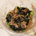 〜みみ〜's cooksnap of when they made 【郷土食】きゅうりとサバ缶の酢の物.