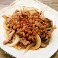 あーこ姐's cooksnap of when they made 玉ねぎと豚肉甘辛炒め納豆.