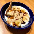 ふたごママちゃん's cooksnap of when they made 黒蜜きな粉かけバナナヨーグルト.