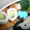 3mamakuma's cooksnap of when they made お弁当♪ちくわきゅうりを焼きました.