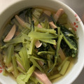 kijuhyt's cooksnap of when they made 小松菜と魚肉ソーセージのさっと煮.