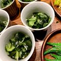みなみとはく's cooksnap of when they made きゅうりと生わかめの酢のもの.