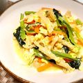 ✰acoron✰'s cooksnap of when they made 小松菜の卵とじ☆半熟卵が美味しい！.