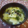 ノチアチ's cooksnap of when they made 卵と豆腐ときのこのすまし汁.