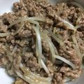 12aloe26's cooksnap of when they made MatsCafe特製♪おつまみ挽肉もやし.