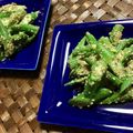３匹の大ぶたママ's cooksnap of when they made レンジで簡単☆オクラの中華胡麻和え。.