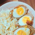 ぐでたまごちゃん's cooksnap of when they made 揚げない☆焼きスコッチエッグ.