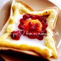 みぃすけママちゃん's cooksnap of when they made 目玉焼きトースト+お絵描き.