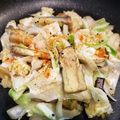 skyh73151's cooksnap of when they made なすとキャベツのにんにくバター炒め.