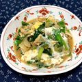 ちー（・＿・）'s cooksnap of when they made 超簡単・豚こまと韮の卵とじ♪.