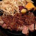 ＊ono＊'s cooksnap of when they made ビーフステーキ　マスタードソースサラダ添.