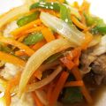 とこぷっぷ's cooksnap of when they made ピーマンとにんじんと豚肉の甘辛炒め煮.